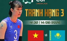 Link xem TRỰC TIẾP bóng chuyền nữ Việt Nam đấu Kazakhstan hôm nay 14/6 - Kênh phát sóng AVC Cup 2026 mới nhất