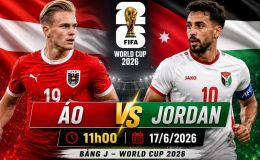 Dự đoán kết quả, tỷ số Áo vs Jordan - 11h00 hôm nay 17/6 - World Cup 2026: Tân binh châu Á nếm trái đắng?
