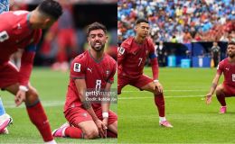 Bruno Fernandes giận đỏ mặt vì Ronaldo giành cơ hội vàng rồi sút trượt trong trận hòa đáng xấu hổ của Bồ Đào Nha?