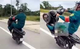 Thông tin bất ngờ về thanh niên mặc trang phục dân quân tự vệ, bốc đầu xe máy, chính thức nhận kết đắng