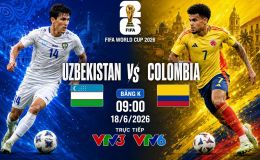 VTV trực tiếp bóng đá Uzbekistan vs Colombia - Link xem trực tiếp World Cup 2026 hôm nay 18/6