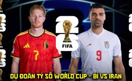 Dự đoán tỷ số Bỉ vs Iran 2h00 ngày 22/6 - Nhận định bóng đá World Cup 2026 hôm nay