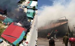 Nữ chủ cửa hàng khóc ngất vì cửa hàng điện tử bị thiêu rụi, hiện trường xuất hiện âm thanh lạ