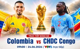 VTV6 Trực tiếp bóng đá Colombia vs CHDC Congo hôm nay - Link xem trực tiếp World Cup 2026 trên VTV