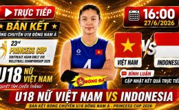 Link xem TRỰC TIẾP bóng chuyền nữ Việt Nam đấu Indonesia - Bán kết U18 nữ Đông Nam Á 2026