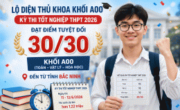 175.241 thí sinh có điểm tổ hợp A00, chỉ một thí sinh đạt trọn vẹn 30/30 điểm: Thông tin về thủ khoa khối A00
