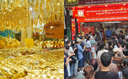 Bảng giá vàng hôm nay 1/7: Vàng SJC nhẫn 9999 giảm 'ác', người mua áp đảo người bán giữa cơn lao dốc