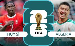 Dự đoán tỷ số, kết quả Thụy Sĩ vs Algeria, 10h ngày 3/7 - Nhận định World Cup 2026: Thần đồng Việt kiều nhận trái đắng?