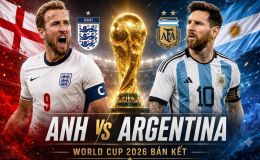 Dự đoán kết quả, tỷ số Anh vs Argentina - World Cup 2026: Siêu máy tính nhận định bóng đá hôm nay 15/7