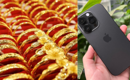 Giá vàng hôm nay trưa 22/7 tăng bứt phá tới 1,5 triệu đồng/lượng, giá iPhone 14 Pro giảm kỷ lục