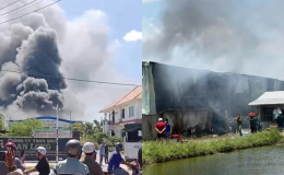 Hiện trường vụ cháy công ty may ở Đồng Tháp: Nhà xưởng bị thiêu rụi, 240 công nhân chạy thoát thân