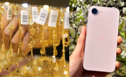 Giá vàng hôm nay trưa 27/7 leo dốc gần 2 triệu đồng mỗi lượng, giá iPhone 17e chạm đáy