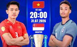 Dự đoán tỷ số Việt Nam vs Singapore, 20h ngày 31/7 - Nhận định bóng đá AFF Cup 2026