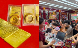 Bảng giá vàng hôm nay 9/8: Vàng miếng SJC nhẫn trơn 9999 'phi nước đại', thận trọng về lực chốt lời
