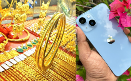 Giá vàng hôm nay chiều 25/8 tiếp đà tăng, vàng nhẫn cao tới 155 triệu đồng, giá iPhone 14 rẻ như cho