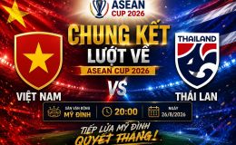 VTV trực tiếp Việt Nam vs Thái Lan - Link xem trực tiếp AFF Cup 2026 hôm nay 26/8 trên VTV6 và VTVGo