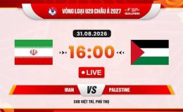 Link xem TRỰC TIẾP bóng đá U20 Iran vs U20 Palestine hôm nay 31/8 - TV360, VFF trực tiếp VL U20 châu Á 2027