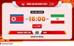 Kết quả bóng đá U20 Triều Tiên vs U20 Iran hôm nay 3/9 - VL U20 châu Á 2027: U20 Việt Nam nhận tin dữ