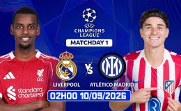 Dự đoán tỷ số Liverpool vs Atletico Madrid 2h ngày 10/9 - Nhận định bóng đá Cúp C1 châu Âu hôm nay