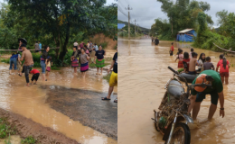 Mưa lớn gây cảnh tượng chưa từng thấy ở Lâm Đồng: Nước ngập 1 mét, 1.000 học sinh phải tạm nghỉ học