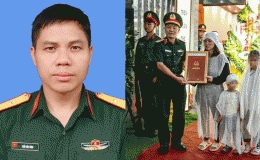 Chủ tịch nước truy tặng Huân chương dũng cảm cho Trung tá Trần Văn Tùng sau vụ hy sinh cứu người