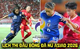 Lịch thi đấu bóng đá nữ ASIAD 2026 mới nhất 20/9: Kênh phát sóng ĐT nữ Việt Nam đấu Thái Lan