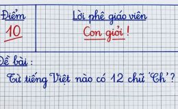 Từ tiếng Việt nào chứa tới 12 chữ 
