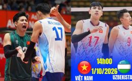 Link xem TRỰC TIẾP bóng chuyền Việt Nam đấu Uzbekistan hôm nay 27/9 - VTV6 phát sóng bóng chuyền ASIAD 2026