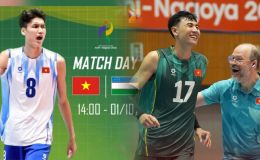 TRỰC TIẾP bóng chuyền Việt Nam vs Uzbekistan hôm nay 1/10 - VTV6, VTVGo trực tiếp bóng chuyền ASIAD 2026 mới nhất