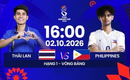 FPTPlay trực tiếp bóng đá Thái Lan vs Philippines - Link xem trực tiếp FIFA ASEAN Cup 2026 hôm nay 2/10
