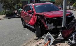Hiện trường vụ va chạm ô tô và xe máy ở Hưng Yên, một người đàn ông tử vong
