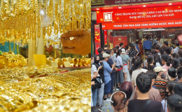 Giá vàng hôm nay 5/10 mới nhất: Vàng SJC vàng 9999 'rơi tự do' từ đỉnh, vàng thế giới đi ngược hướng
