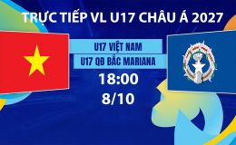 Kết quả U17 Việt Nam vs U17 QĐ Bắc Mariana hôm nay 8/10 -VL U17 châu Á 2027: Chiến thắng không tưởng