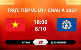 TV360 TRỰC TIẾP bóng đá U17 Việt Nam vs U17 QĐ Bắc Mariana hôm nay 8/10 -Link xem VL U17 châu Á 2027