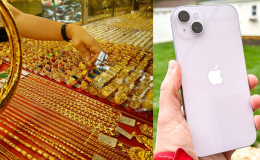 Giá vàng hôm nay chiều 12/10: Vàng SJC, vàng 9999 bất ngờ giảm tới nửa triệu đồng, iPhone 14 Plus hạ sâu