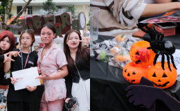 Hòa mình vào không khí náo nhiệt của phiên chợ Halloween trường Báo