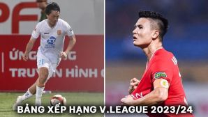 Bảng xếp hạng V.League 2023/24 mới nhất: Quang Hải lập kỷ lục khó tin; Tuấn Anh gây sốt ở Nam Định?