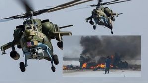 Hiện trường trực thăng Mi-28 của Nga bị rơi, 2 phi công tử nạn