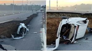 NÓNG nhất Tây Ninh lúc này: Sập mặt cầu Hòa Bình vừa khánh thành, ‘nuốt chửng’ ô tô và xe máy đang lưu thông 