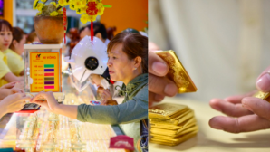 Người dân ‘ba chân bốn cẳng’ lao đến cửa hàng vì giá vàng hạ nhiệt, không mua sợ bỏ lỡ cơ hội làm giàu