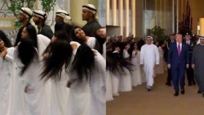 Clip màn múa hất tóc 'tưng bừng' chào mừng Tổng thống Trump tại UAE viral khắp MXH