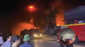 Hải Dương: Nổ lớn giữa đêm, đám cháy bùng phát bao trùm công ty nhựa khiến công nhân tháo chạy