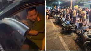 Bất ngờ về chân dung đội trưởng công an tông liên hoàn 10 xe máy ở Bắc Ninh, trong người có nồng độ cồn