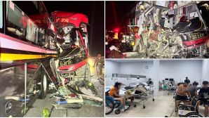 Kinh hoàng hiện trường 2 xe khách tông nhau trên cao tốc, 3 người tử vong, 41 người bị thương