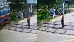 Camera ghi lại giây phút người đàn ông ở Lâm Đồng đứng giữa đường ray ‘đón’ tàu và cái kết ớn lạnh