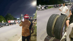 Hiện trường thương tâm vụ người đàn ông chạy bộ tử vong tại chỗ vì bị bánh xe tải văng trúng