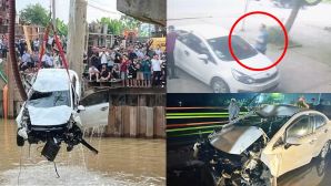 Danh tính người thật sự cầm lái trong vụ ô tô tông 2 xe máy rồi rơi sông, lộ hình ảnh rời quán karaoke