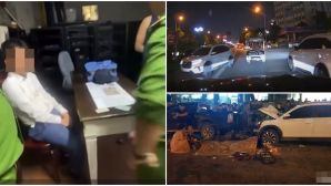 Camera ghi lại 20 phút cực kì nguy hiểm trước khi xe ô tô của nam giảng viên gây tai nạn liên hoàn 