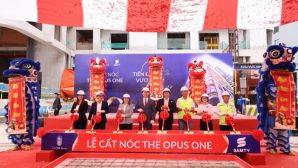 Vinhomes và Samty tổ chức lễ cất nóc 4 tòa tháp The Opus One, dư kiến bàn giao từ quý I/2026