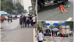 Hiện trường ám ảnh xe tải và xé máy va chạm ở Hà Đông sáng nay: Danh tính hai vợ chồng thương vong